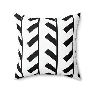 Black Abstract Pattern Spun Polyester Square Pillow - Dipaliz - Throw Pillows