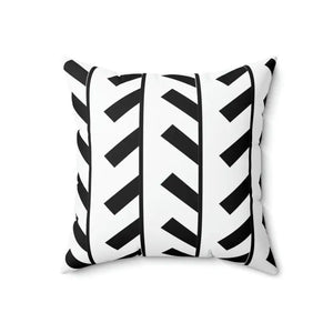 Black Abstract Pattern Spun Polyester Square Pillow - Dipaliz - Throw Pillows