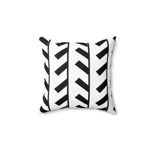 Black Abstract Pattern Spun Polyester Square Pillow - Dipaliz - Throw Pillows