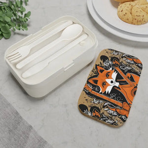 Fox with Guitar Lunch Box Bpa Free Bento Style - Dipaliz - one Size - Sets
