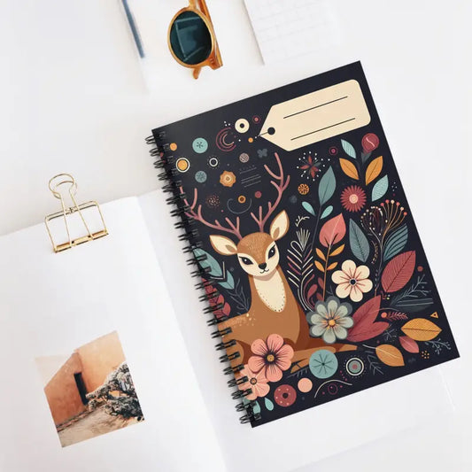 Trendy Deer Spiral Notebook - Ruled Line for 2024 - one Size Paper Products