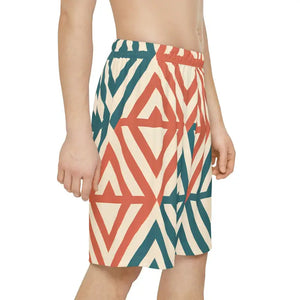 Geometric Men’s Sports Shorts Quick Dry Bold Summer Active - Dipaliz