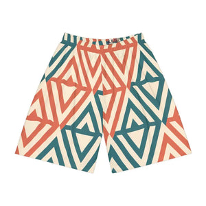 Geometric Men’s Sports Shorts Quick Dry Bold Summer Active - Dipaliz