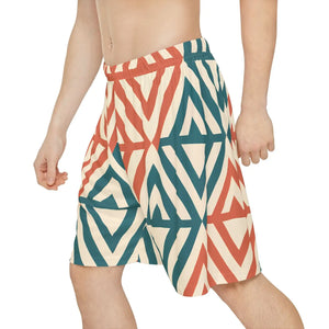 Geometric Men’s Sports Shorts - Quick Dry Summer - Dipaliz