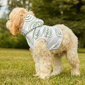 Dog Hoodie Green Pattern White Rib Collar Trendy Style - Dipaliz - Apparel & Accessories