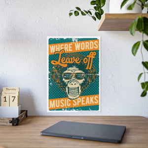 Poster - Music Speaks - Inspiring Wall Art for Lovers - Dipaliz