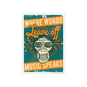 Poster - Music Speaks - Inspiring Wall Art for Lovers - Dipaliz 16.5’’ x 23.4’’ (vertical) / Glossy