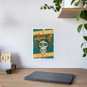 Poster - Music Speaks - Inspiring Wall Art for Lovers - Dipaliz