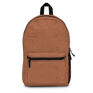 Trendy Zig Zag Orange Backpack - Bold Statement Style - Dipaliz - one Size - Backpacks