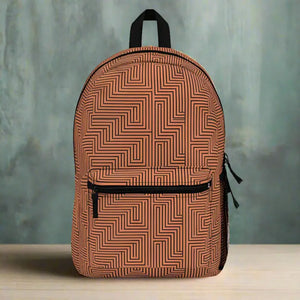 Trendy Zig Zag Orange Backpack - Bold Statement Style - Dipaliz - one Size - Backpacks