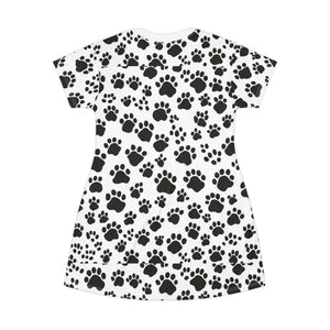Paw Print Shirt Dress - Trendy Cat Lover Style - Dipaliz - Dresses