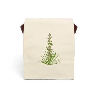 Trendy Plant Canvas Lunch Bag for On-the-go Style - 8’’ x 12.5’’ 5.5’’ / Natural Bags