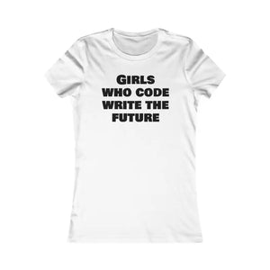 Women Coding Tee - Girls who Code Write the Future - Dipaliz - s / White - T-shirts
