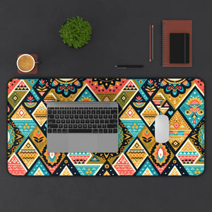 Vibrant Triangle Ethnic Pattern Desk Mat - Anti-slip - Dipaliz - Workstation & Cubicle Accessories
