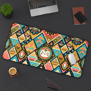 Vibrant Triangle Ethnic Pattern Desk Mat - Anti-slip - Dipaliz - Workstation & Cubicle Accessories