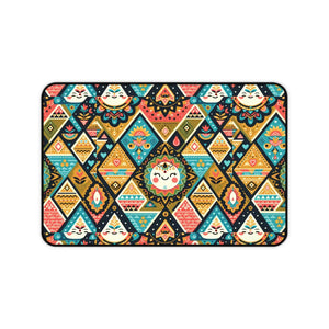 Vibrant Triangle Ethnic Pattern Desk Mat - Anti-slip - Dipaliz - Workstation & Cubicle Accessories