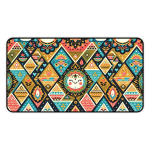 Computer Accessories - Triangle Ethnic Pattern Desk Mat with Anti-slip Backing - Dipaliz