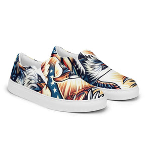 Tribal Eagle Print Men’s Slip-on Canvas - Dipaliz - Sneakers