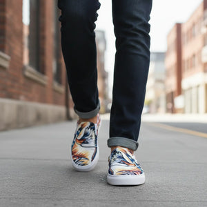 Tribal Eagle Print Men’s Slip-on Canvas - Dipaliz - Sneakers