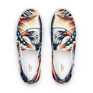 Tribal Eagle Print Men’s Slip-on Canvas - Dipaliz - Sneakers