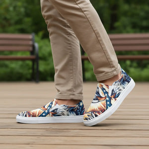 Tribal Eagle Print Men’s Slip-on Canvas - Dipaliz - Sneakers