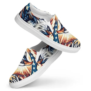 Tribal Eagle Print Men’s Slip-on Canvas - Dipaliz - Sneakers