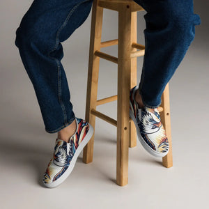 Tribal Eagle Print Men’s Slip-on Canvas - Dipaliz - Sneakers