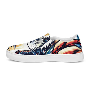 Tribal Eagle Print Men’s Slip-on Canvas - Dipaliz - Sneakers