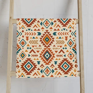 Premium Tribal Pattern Hand Towels - Aztec Bohemian Design - Dipaliz - White Base / 28’’ × 16’’