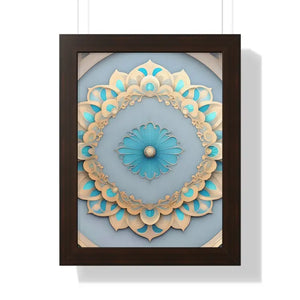 Intricate Abstract Geometric Framed Vertical Poster - Dipaliz - 12″ x 16″ / Walnut - Posters Prints & Visual Artwork