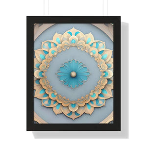 Intricate Abstract Geometric Framed Vertical Poster - Dipaliz - 16″ x 20″ / Black - Posters Prints & Visual Artwork