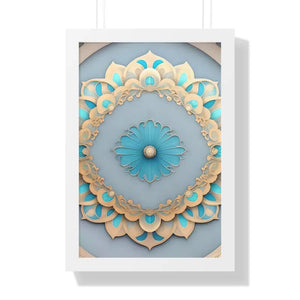 Intricate Abstract Geometric Framed Vertical Poster - Dipaliz - 16″ x 24″ / White - Posters Prints & Visual Artwork
