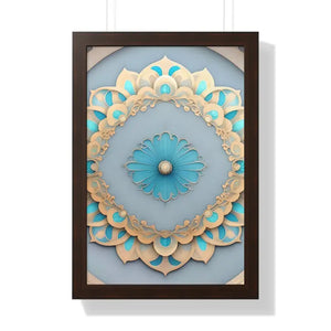 Intricate Abstract Geometric Framed Vertical Poster - Dipaliz - 16″ x 24″ / Walnut - Posters Prints & Visual Artwork