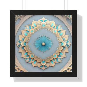 Intricate Abstract Geometric Framed Vertical Poster - Dipaliz - 16″ x / Black - Posters Prints & Visual Artwork