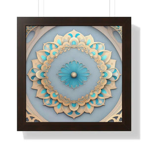 Intricate Abstract Geometric Framed Vertical Poster - Dipaliz - 16″ x / Walnut - Posters Prints & Visual Artwork