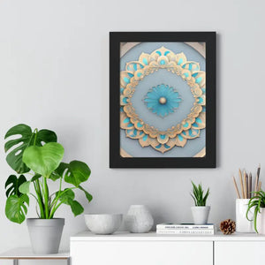 Intricate Abstract Geometric Framed Vertical Poster - Dipaliz - Posters Prints & Visual Artwork