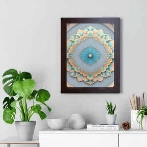 Intricate Abstract Geometric Framed Vertical Poster - Dipaliz - Posters Prints & Visual Artwork