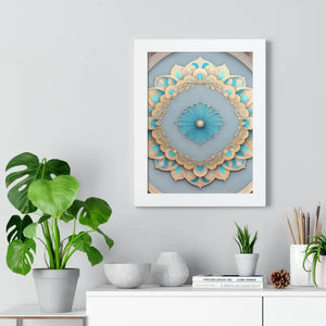 Intricate Abstract Geometric Framed Vertical Poster - Dipaliz - Posters Prints & Visual Artwork