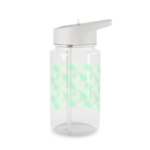 Tritan Water Bottle - Mint Monstera Leaf Pattern | Bpa-free Reusable Sports - Bottles