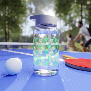 Tritan Water Bottle - Mint Monstera Leaf Pattern | Bpa-free Reusable Sports - Bottles