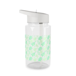 Tritan Water Bottle - Mint Monstera Leaf Pattern | Bpa-free Reusable Sports - Bottles