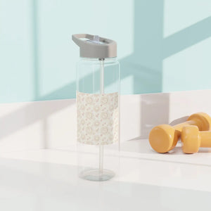 Tritan Water Bottle, Pastel Retro Circles Straw - Bottles