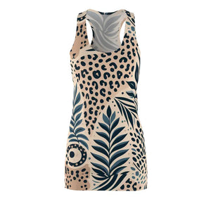 Dresses - Tropical Animal Print Racerback Dress Trendy Summer Style - Dipaliz
