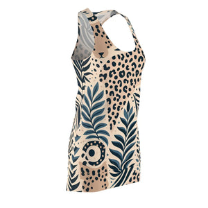 Tropical Animal Print Racerback Dress Organic - Dipaliz - Dresses - Xs