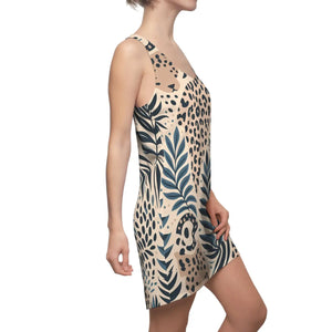 Tropical Animal Print Racerback Dress Organic - Dipaliz - Dresses - Xs
