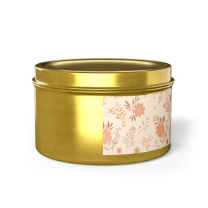 Mango Coconut Hand Poured Tin Candles - Minimalist Metallic - Dipaliz