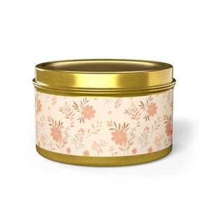Mango Coconut Hand Poured Tin Candles - Minimalist Metallic - Dipaliz