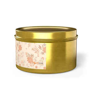 Mango Coconut Hand Poured Tin Candles - Minimalist Metallic - Dipaliz
