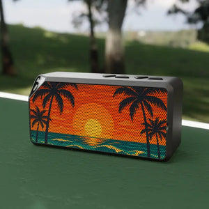 Tropical Bluetooth Speaker Sunset Design Crisp Sound - Dipaliz - 4.25’’ x 2.25’’ / Black - Speakers
