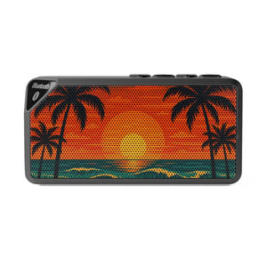 Tropical Bluetooth Speaker Sunset Design Crisp Sound - Dipaliz - 4.25’’ x 2.25’’ / Black - Speakers
